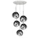 Melt Mini LED Multi-Light Pendant Light  option Chrome