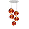 Melt Mini LED Multi-Light Pendant Light  option Copper