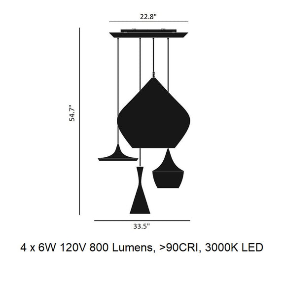 Beat Multi-Light LED Pendant Light