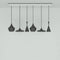 Beat Large Linear Multi-Light LED Pendant Light  option Black