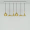 Beat Large Linear Multi-Light LED Pendant Light  option Brass