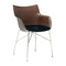 Q/Wood Chair  option Dark Wood/Chrome