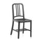 Navy Wood Chair  option Black Oak