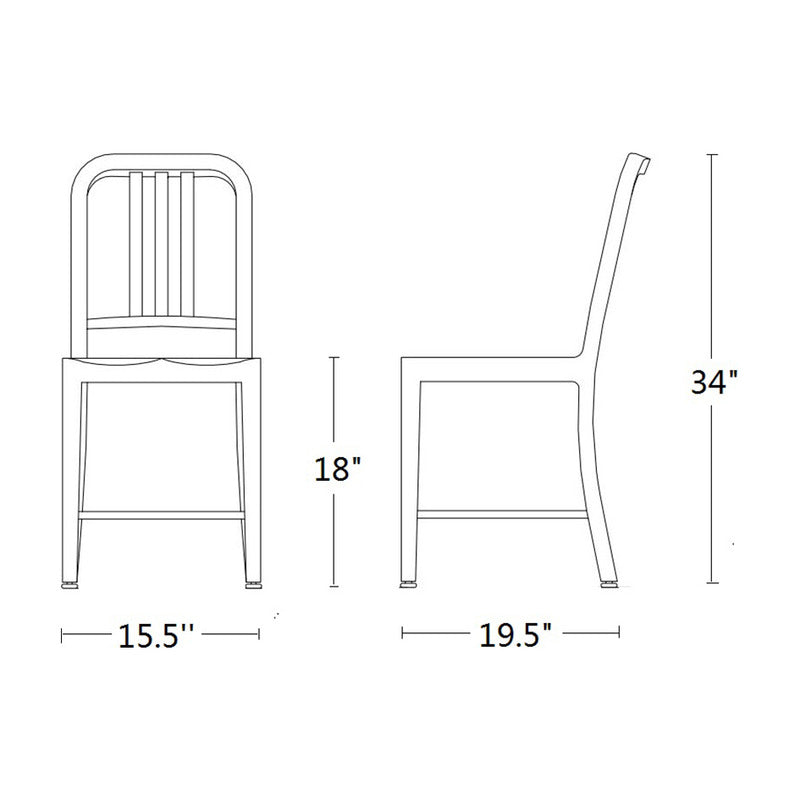 Navy Wood Chair