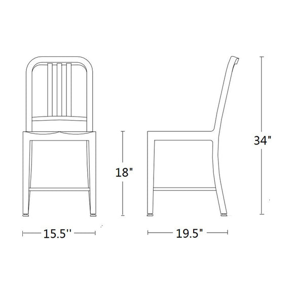 Navy Wood Chair