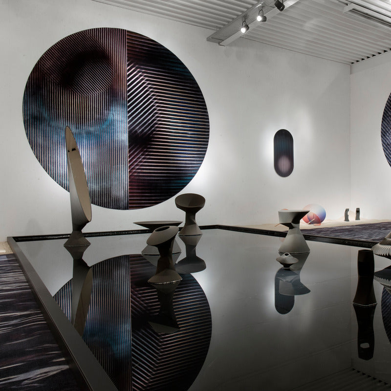 Trichroic Round Rug