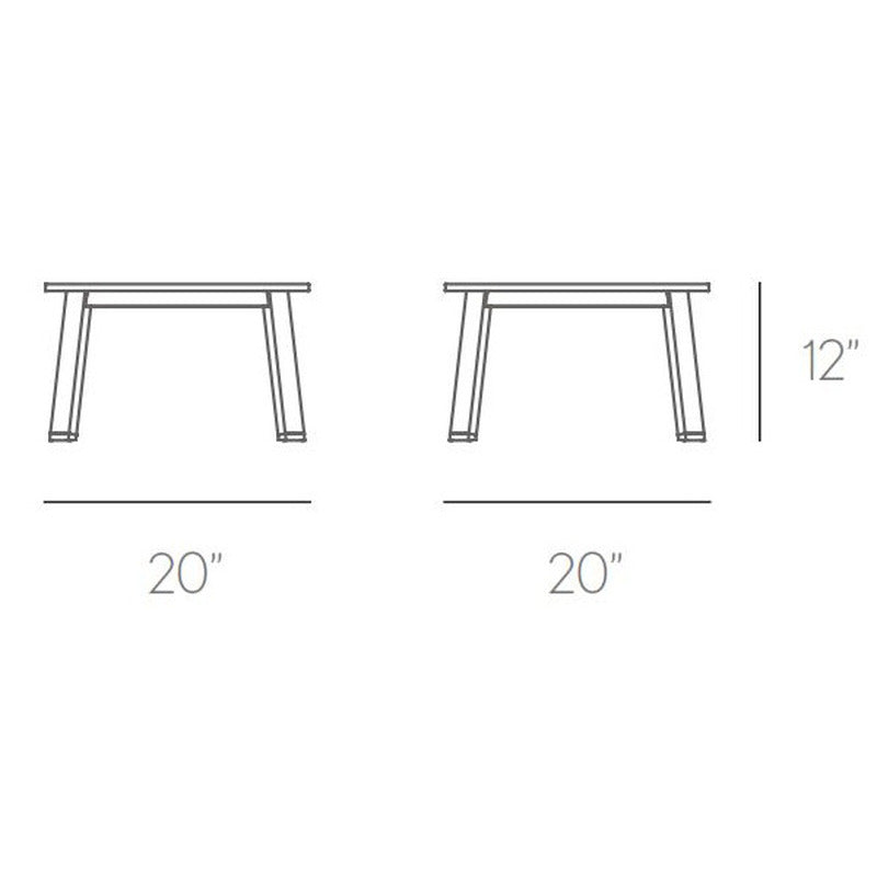 Timeless Outdoor Chaiselongue Table