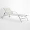 Stack Chaiselongue with Arms and Wheels  option White / White