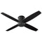 Oslo Hugger Flush Mount Ceiling Fan  option Noir