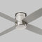 Oslo Hugger Flush Mount Ceiling Fan  option Polished Nickel