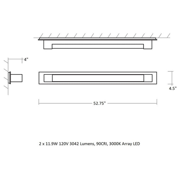 Balance LED Vanity Light with Backplate