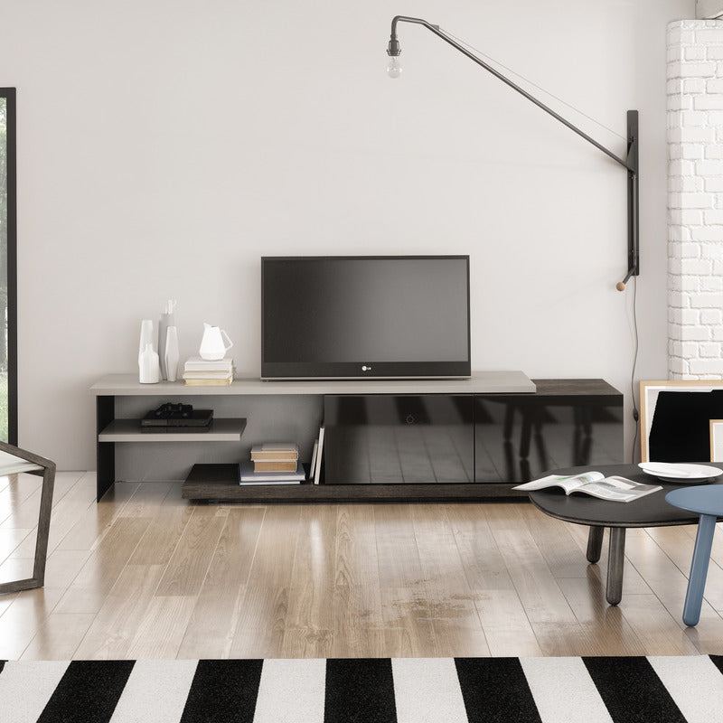 Inverse Media Cabinet with Sliding Top