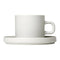 Pilar Coffee Cup with Saucer (Set of 4)  option Moonbeam