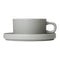Pilar Tea Cup with Saucer (Set of 4)  option Mirage Grey