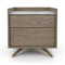 Memento Nightstand  option 411 Aged White Oak/821 White Cherokee Marble Natural Stone