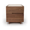 Nelson Nightstand  option 500 Light Natural QS Walnut/321 Cream Lacquered Glass