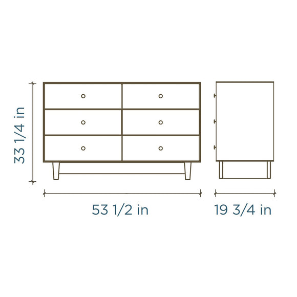 Merlin Sparrow 6 Drawer Dresser