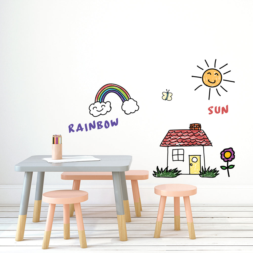 Dry Erase Peel and Stick Wallpaper
