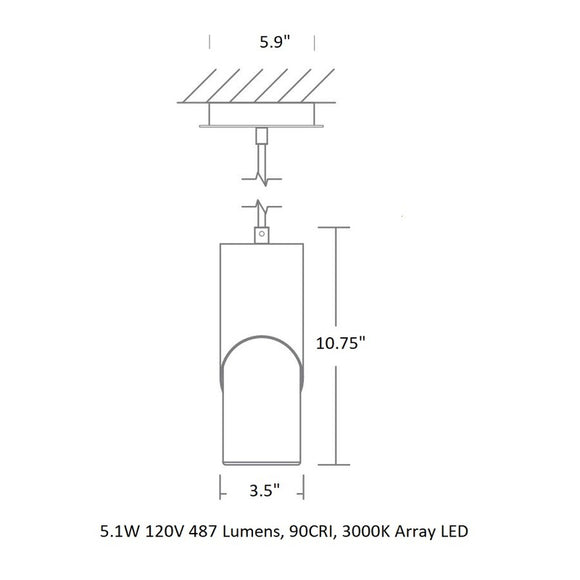 Ellipse Short Pendant Light