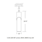 Ellipse Tall Pendant Light