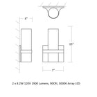 Olio 2-Light Wall Sconce