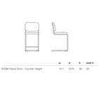Cesca Stool with Upholstered Seat