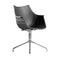 Meridiana Leather Chair with Swivel Base  option Chrome