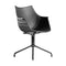 Meridiana Leather Chair with Swivel Base  option Matt Black