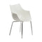Meridiana Chair with Steel Base  option White