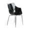 Meridiana Chair with Steel Base  option Chrome