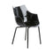 Meridiana Chair with Steel Base  option Matt Black