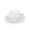 Bilia Espresso Cup and Saucer (Set of 4)  option Clear