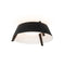 Casia Flush Mount  option Dark Stained Walnut / Matte Black with Matte White Interior
