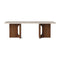 Androgyne Lounge Table  option Walnut / Kunis Breccia