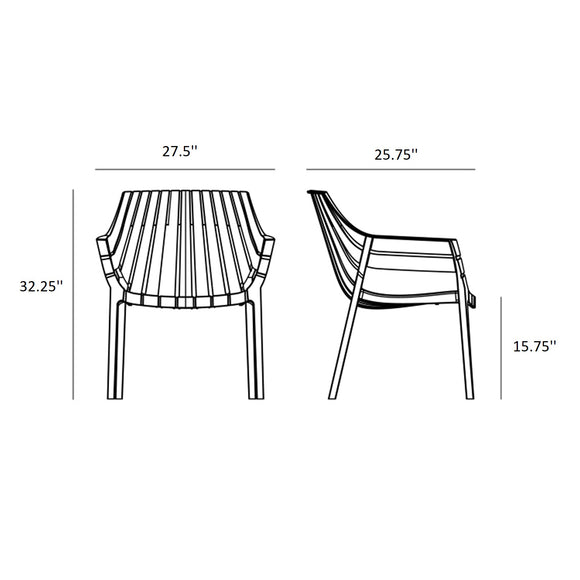 Spritz Outdoor Lounge Chair (Set of 2)