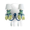 Belle de Nuit 2 Lights Wall Sconce  option Green