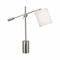 Campbell Table Lamp  option Polished Nickel / Oyster Linen