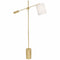 Campbell Floor Lamp  option Modern Brass / Oyster Linen