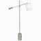 Campbell Floor Lamp  option Polished Nickel / Oyster Linen