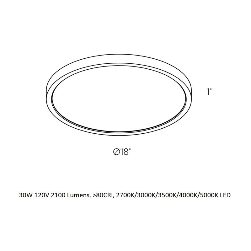 CFLEDR18 Round Outdoor Flush Mount