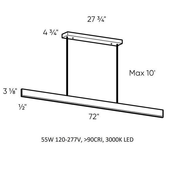LED Slim Pendant Light