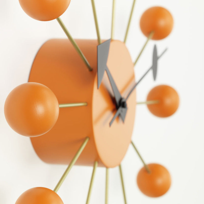 e Nelson Vitra Ball Clock オレンジ Vitra Nelson Ball Wall Clock - 2Modern