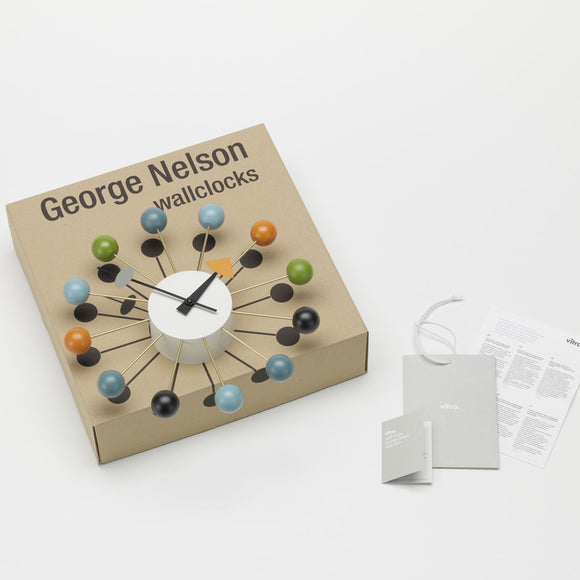 e Nelson Wall Clock マルチカラー　vitra george nelson ball clock in multicolor | hive