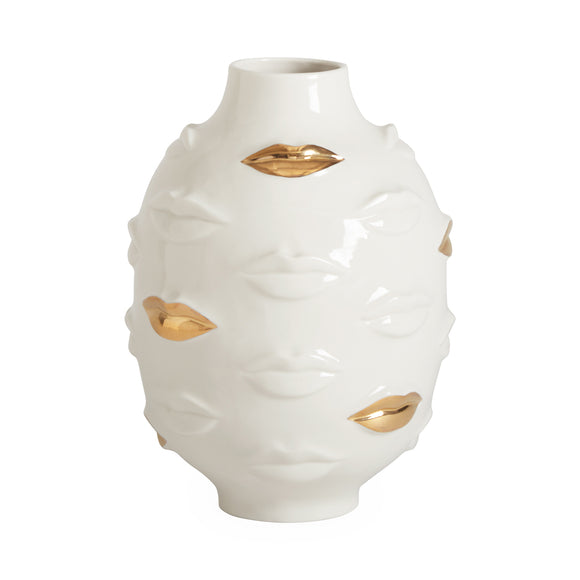 Gilded Muse Round Gala Vase