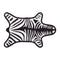 Zebra Bath Mat  option Black