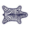 Zebra Bath Mat  option Navy