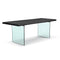 Brooks Dining Table - Glass Base  option Ebonized