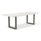 Brooks Dining Table - U Base  option White Wash