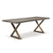Brooks Dining Table - X Base  option Antique Brass