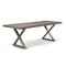 Brooks Dining Table - X Base  option Pewter